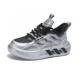 Кроссовки для бега для детей и подростков с амортизацией и износостойкостью D&W, серебряный/черный