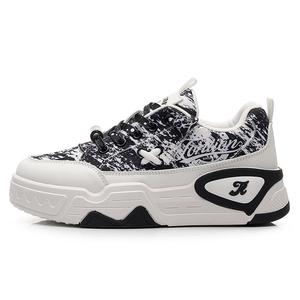 Tonlion Стильные женские скейтбординг кроссовки бело-черные, цвет White Black