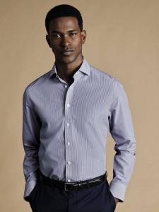 Хлопковая поплиновая рубашка Bengal Stripe без глажки Charles Tyrwhitt, Blue