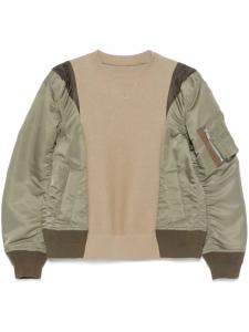 Толстовка с вставками sacai, зеленый