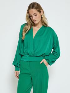 Блузка цвета гольф-зеленый minus