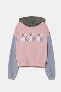 Детская хлопковая толстовка United Colors Of Benetton, розовый