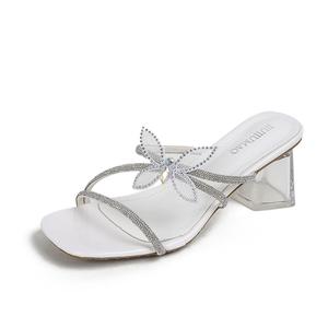 TATAYA Женские тапочки-слайды с резиновой подошвой, устойчивые к истиранию, белые