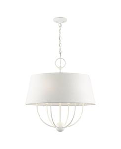 Подвесная люстра Ridgecrest с 6 плафонами Livex, белый