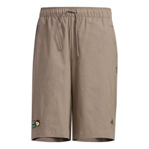 Шорты графические тканые шорты Adidas, хаки