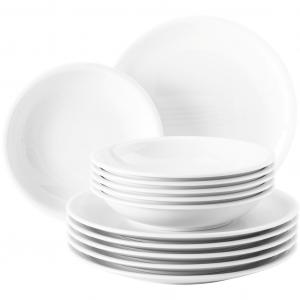 Сервиз Geschirr-Set Compact, набор посуды, тарелки, белый, 12 предметов, на 6 персон Seltmann Weiden, белый