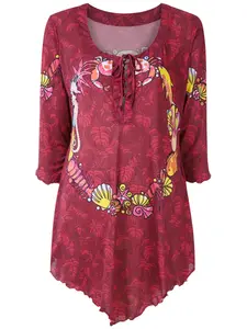 Платье с принтом и шнуровкой Amir Slama, красный