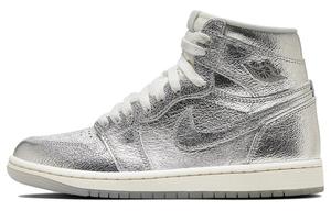 Air 1 High OG WMNS "Chrome", кроссовки женские Jordan, цвет Metallic Silver