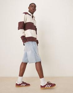 Мешковатые джинсовые шорты Hollister светло-голубого цвета