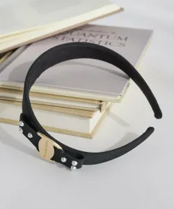 Повязка на голову из репсовой ленты Maison De Fleur, цвет Black