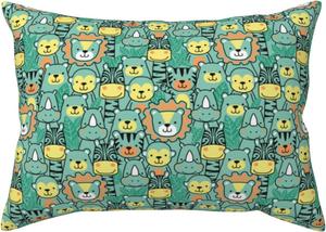 Pevtufa Наволочки с принтом листьев и животных с застежкой конверт Animals With Leaf