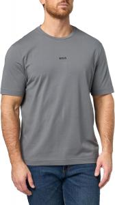 Мужская хлопковая футболка BOSS с логотипом на груди, стандартного кроя, Frozen Clay