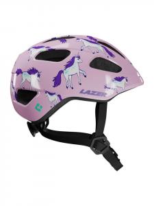 Lazer Детский велосипедный шлем Nutz 2.0 KinetiCore розового цвета