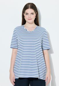 Футболка Ulla Popken 2 PACK STRIPED , Cornflower Blue/Blue