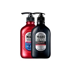 Очищающее средство для лица и гель для душа 2 в 1 набор для умывания и ухода осветляющий освежающий тип 450мл + охлаждающий тип 400мл Maro