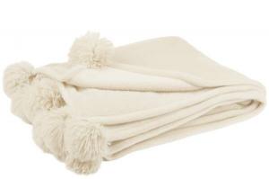 Одеяло J-LINE PomPom, 130x170x130 см, бежевый