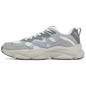 361° Износостойкие дышащие низкие повседневные туфли Life Collection, мужские, перьевые, белые, переработанные, серые