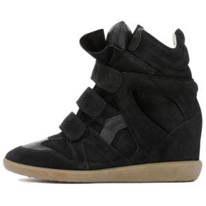 Isabel Marant Высокие женские скейтбордистские кроссовки черного цвета