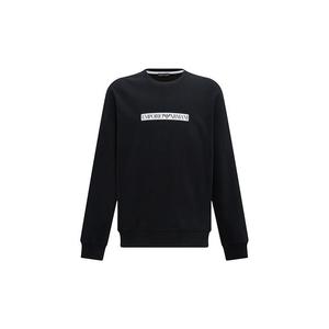 Логотип Свитшот с круглым вырезом EMPORIO ARMANI, черный