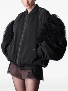 Бомбер с отделкой из овчины Article Ten, черный