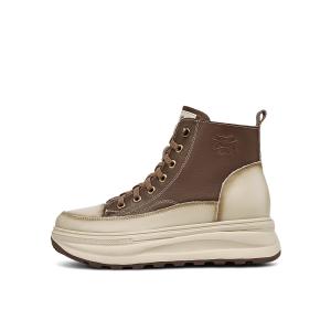 Высокие скейтбордистские кроссовки для женщин Boerdiqi, коричневый (fleece-lined)