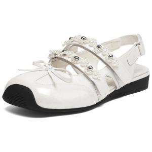 DAPHNE Туфли Мэри Джейн женские, белые, серебристые, золотые