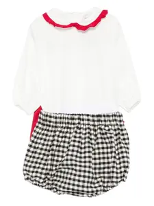 Шорты в клетку «виши» La Stupenderia, белый