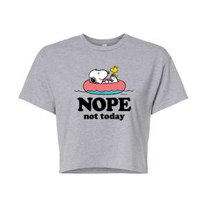 Укороченная футболка с рисунком Peanuts Snoopy для детей Juniors "Nope Not Today" Licensed Character