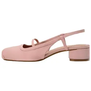 ZARA Туфли на высоком каблуке 3,5 см, женские, новогодние, розовые