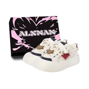 Alxnan Женские кэжуал кеды лоу топ красные синие в коробке, цвет Red Blue (Box Included)