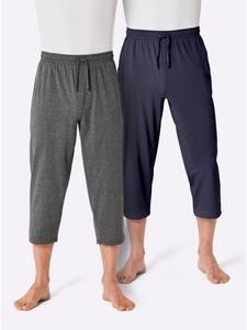 Брюки длиной 3/4 темно-синего и антрацитового меланжа WITT WEIDEN