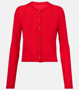 Кардиган Brieta из смесовой шерсти Khaite, Fire Red