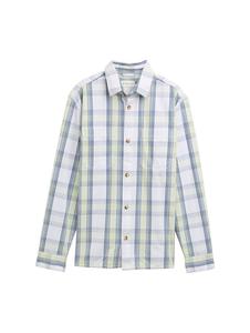 Рубашка на пуговицах классического кроя TOM TAILOR, темно-синий/светло-голубой