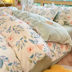 LUOLAI HOME Комплект постельного белья 3 предмета, 150x200 см, 100% чесаный хлопок, Моника