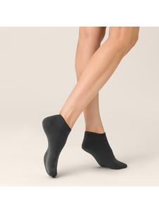 Носки-кроссовки Sensual Cotton, манжета без давления, антрацитового цвета Kunert