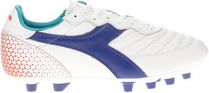 Diadora Brasil GR LT MDPU - Премиальные футбольные бутсы из кожи, водоотталкивающие, с подошвой для твердого грунта и классическим силуэтом, синий