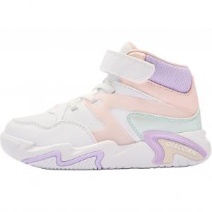 QIAODAN Детские кроссовки для скейтбординга, износостойкие, противоскользящие, среднего размера, белые, для детей 3–7 лет