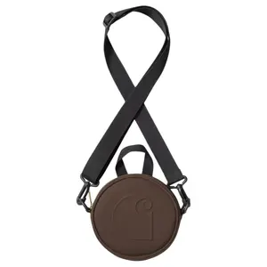 Carhartt WIP Нейлоновая круглая сумка через плечо унисекс тёмно-коричневая, Dark Brown