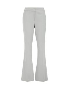 Расклешенные плиссированные брюки WE Fashion, светло-серый