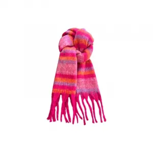 FREE RABBITⅡ Мохеровый вязаный шарф унисекс, Rose Red