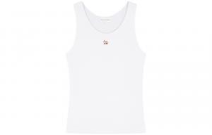 Мае Kitsuné майка-безрукавка с логотипом Fox Maison Kitsune, белый