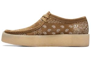 Clarks Originals Wallabee Oak Casual Shoes Мужские Темно-оливковый зеленый, Темно-оливковый зеленый/Пейсли