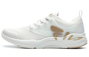 Кроссовки для бега женские, низкие, белые/золотые Fila