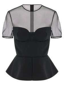 Топ-боди с прозрачным вырезом Nensi Dojaka, черный