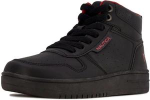 Кроссовки Nautica для детей: модная обувь на шнуровке с высокими ботинкообразными вставками для мальчиков и девочек (размеры для больших и маленьких детей) - Horizon, черный