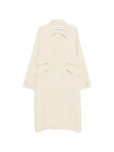 Пальто с прорезными карманами на молнии Études Studio, бежевый