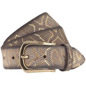 Ремень b.belt Sabia Leder, цвет vanille/gold metallic