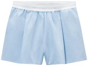 Шорты Alexander Wang с эластичным поясом и логотипом, синий