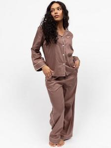Комплект пижамы Fulham с длинными рукавами Fable & Eve, Mocha