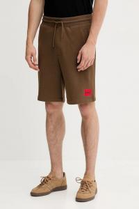 Хлопковые шорты Hugo, коричневый